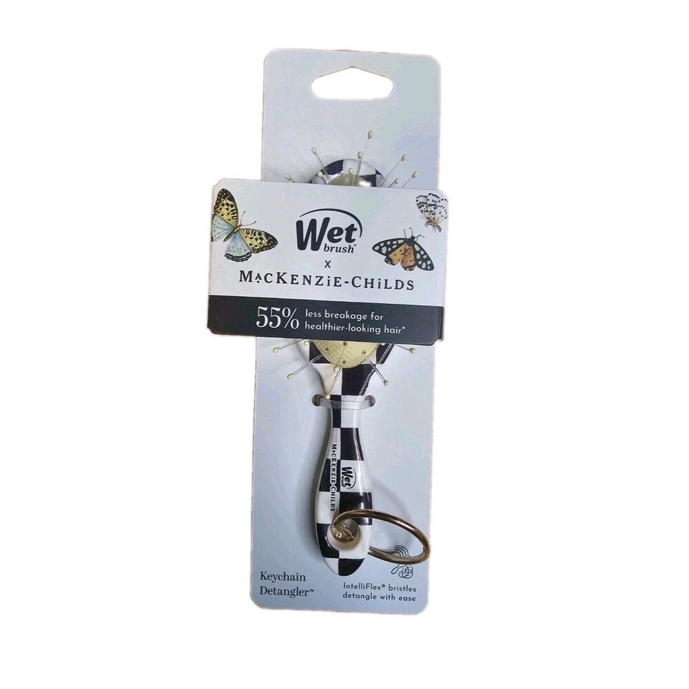 MacKenzie Childs x Wet Brush 🦋 Butterfly Hill Keychain Hair Brush